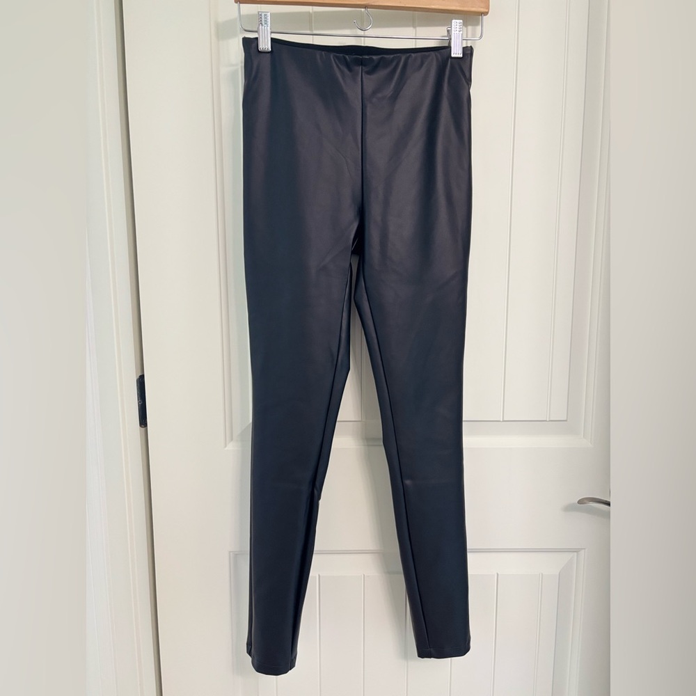 a new day Black Faux Leather Leggings XS